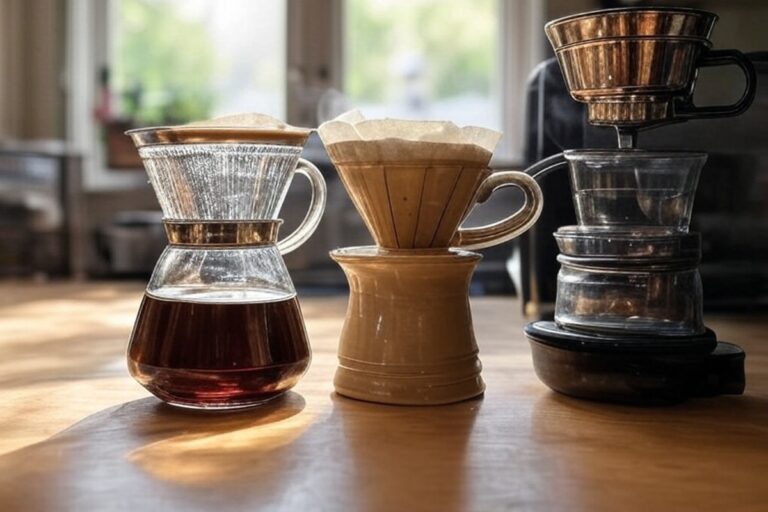 Café no Coador de Pano, Papel ou Inox