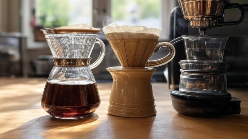 Café no Coador de Pano, Papel ou Inox