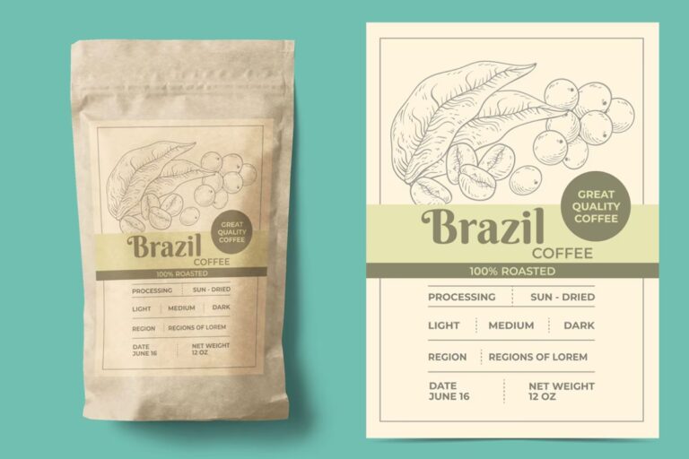 Rótulo da Embalagem de Café