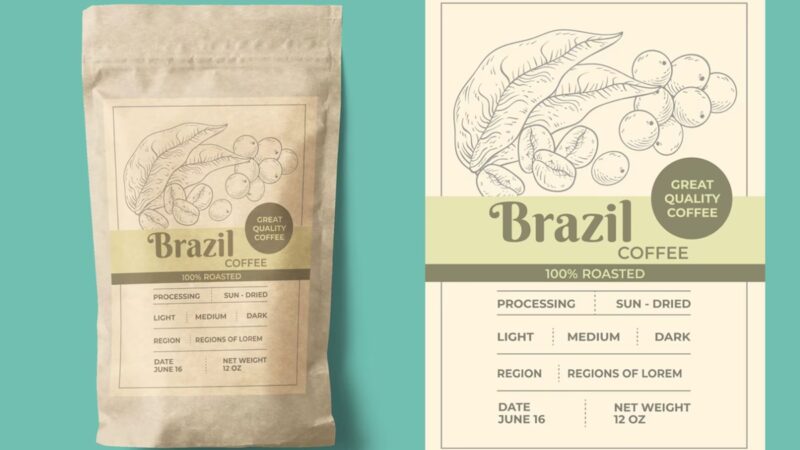 Rótulo da Embalagem de Café