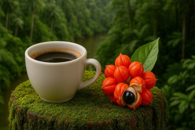 café e pó de guaraná