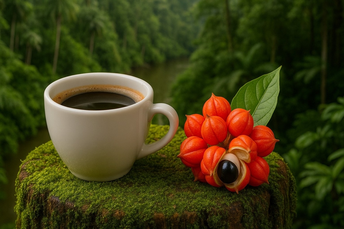 café e pó de guaraná