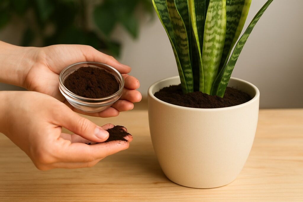 borra de café para plantas