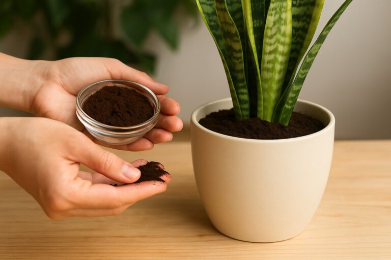 borra de café para plantas