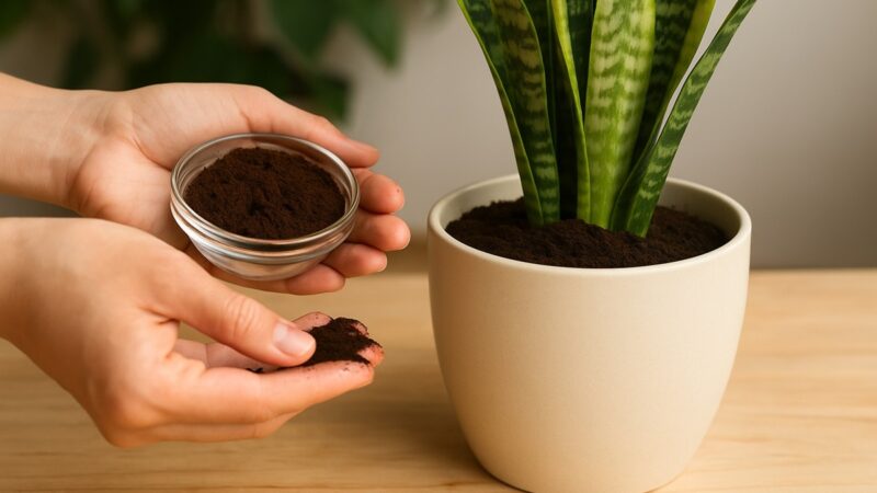 borra de café para plantas