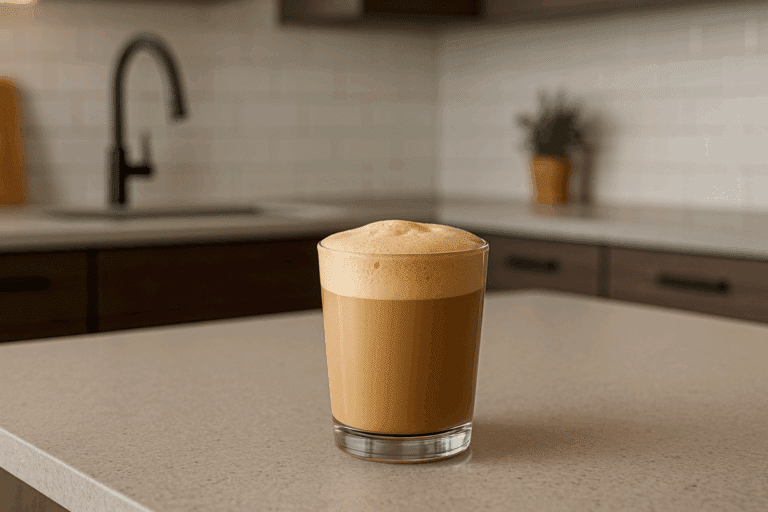 café com leite cremoso