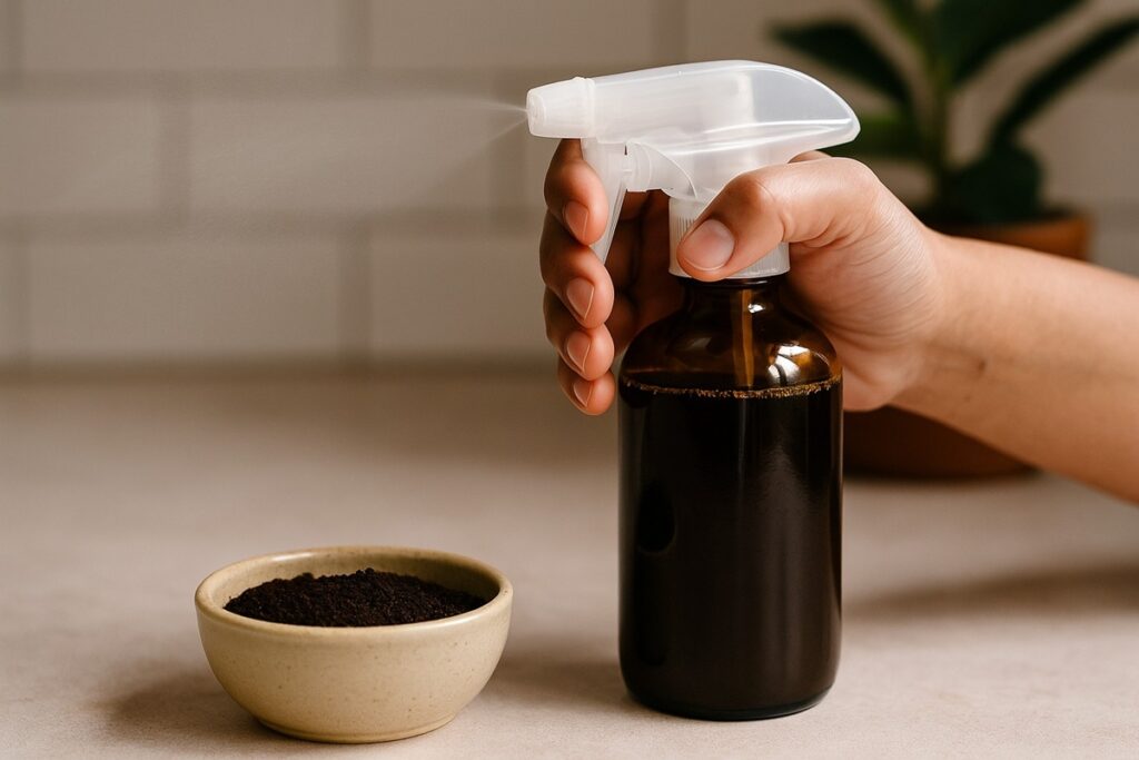 Spray repelente com infusão de café