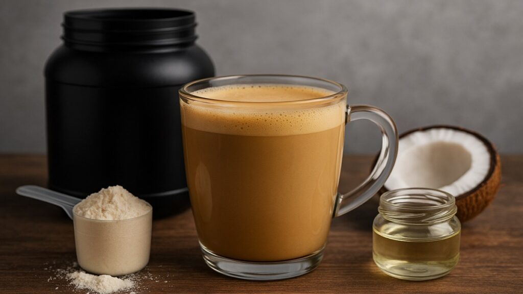 bulletproof coffee com whey e óleo de coco