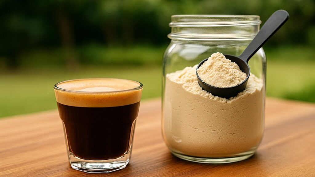 café express + whey isolado