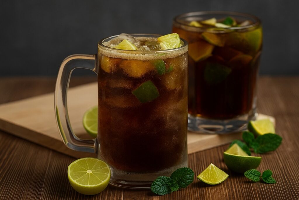 café gelado com limão