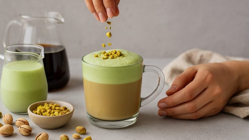 receita de Latte de pistache