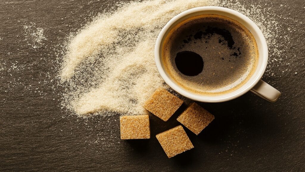 Café adoçado com sensorial