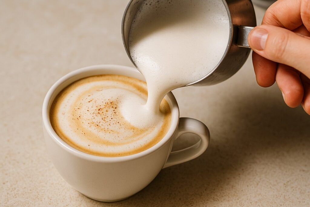 Cappuccino se toma com leite ou água