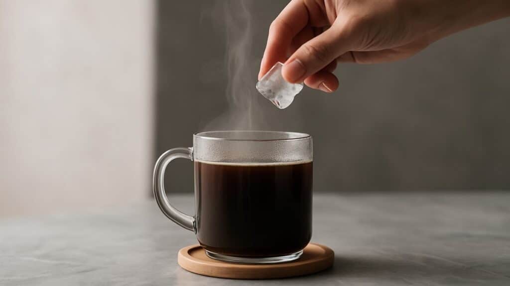 Método híbrido café quente e gelo
