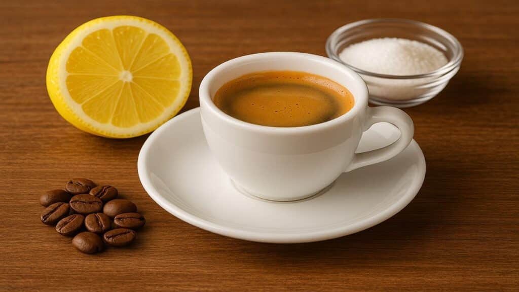 como fazer café Espresso romano