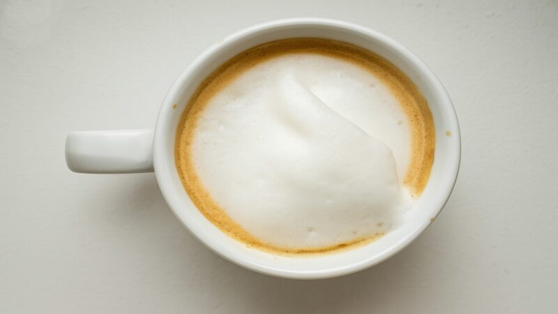 espuma do leite no café
