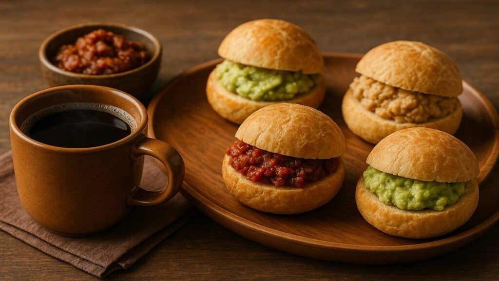 mesa posta de café da tarde