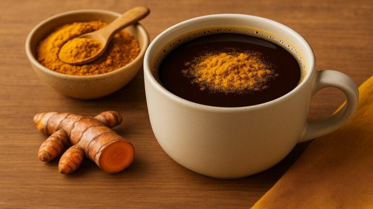 Café com cúrcuma