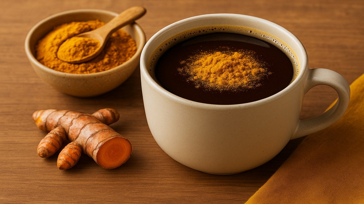 Café com cúrcuma