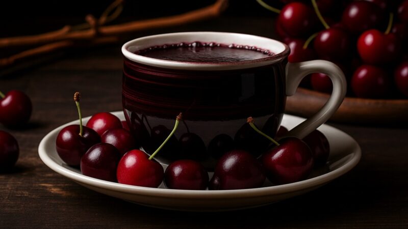 café com cereja