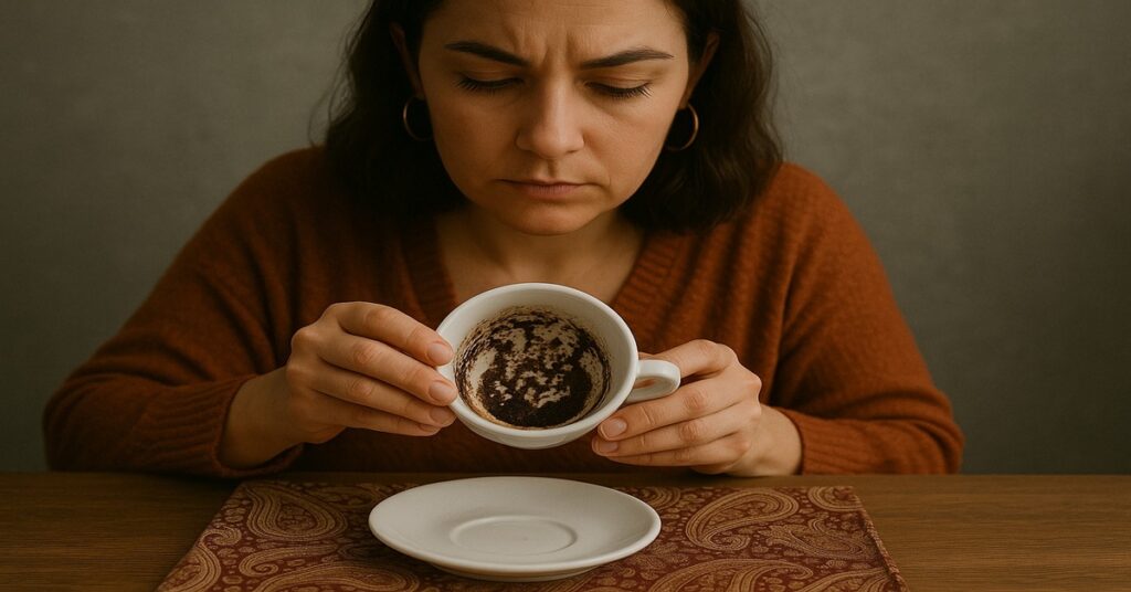 leitura em borra de café
