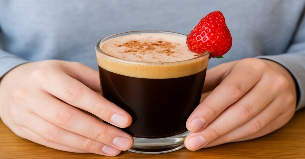 café com morango