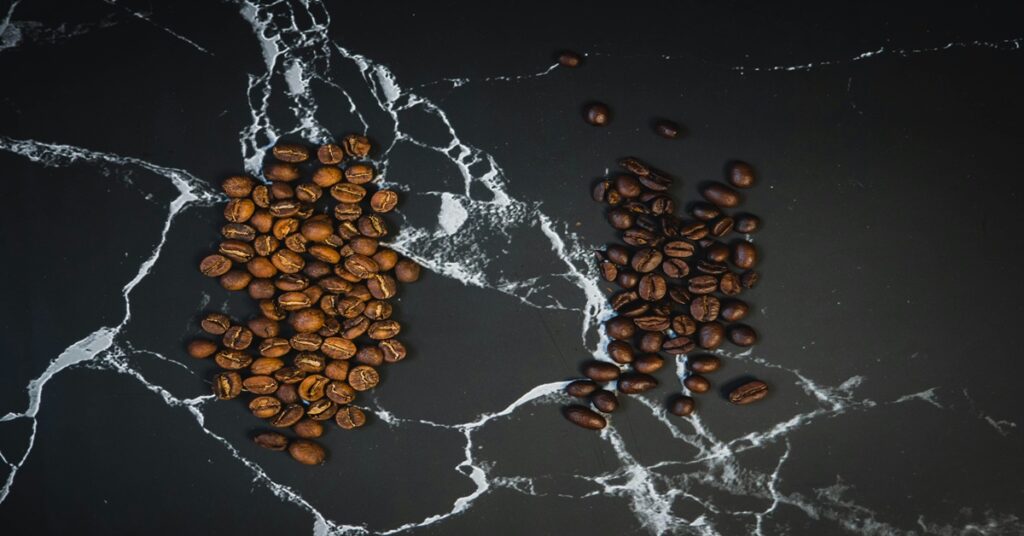 Grão de café Arábica e Robusta