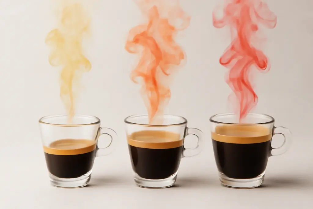 Café curto x longo: ristretto, normale e lungo