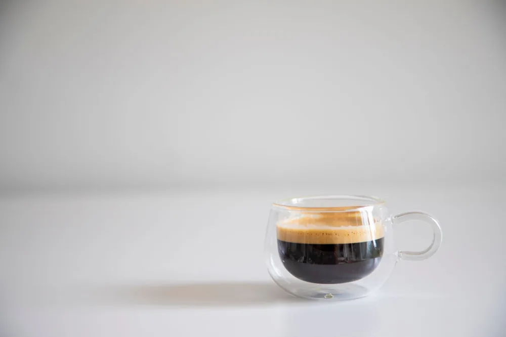 Xícara de espresso com crema