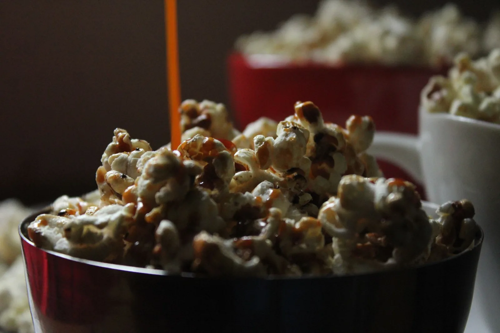 Pipoca doce com caramelo de café